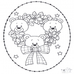 Christmas coloring pages - X-mas stitchingcard 14