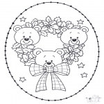 Christmas coloring pages - X-mas stitchingcard 14