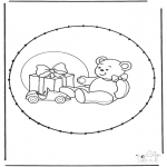 Christmas coloring pages - X-mas stitchingcard 17