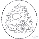 Christmas coloring pages - X-mas stitchingcard 20