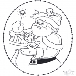 Christmas coloring pages - X-mas stitchingcard 22