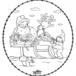 Christmas coloring pages - X-mas stitchingcard 24