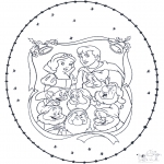 Christmas coloring pages - X-mas stitchingcard 4