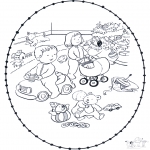 Christmas coloring pages - X-mas stitchingcard 6