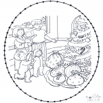 Christmas coloring pages - X-mas stitchingcard 7