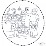 Christmas coloring pages - X-mas stitchingcard 8