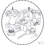 Christmas coloring pages - X-mas stitchingcard 9