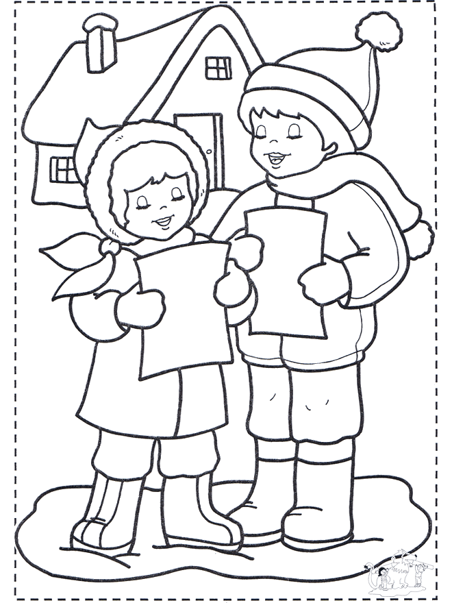 X-massong singing - Coloring pages Christmas