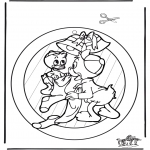 Christmas coloring pages - Xmas windowpicture 1