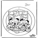 Christmas coloring pages - Xmas windowpicture 3