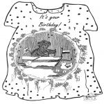 Theme coloring pages - Your birthday