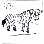 Animals coloring pages - Zebra